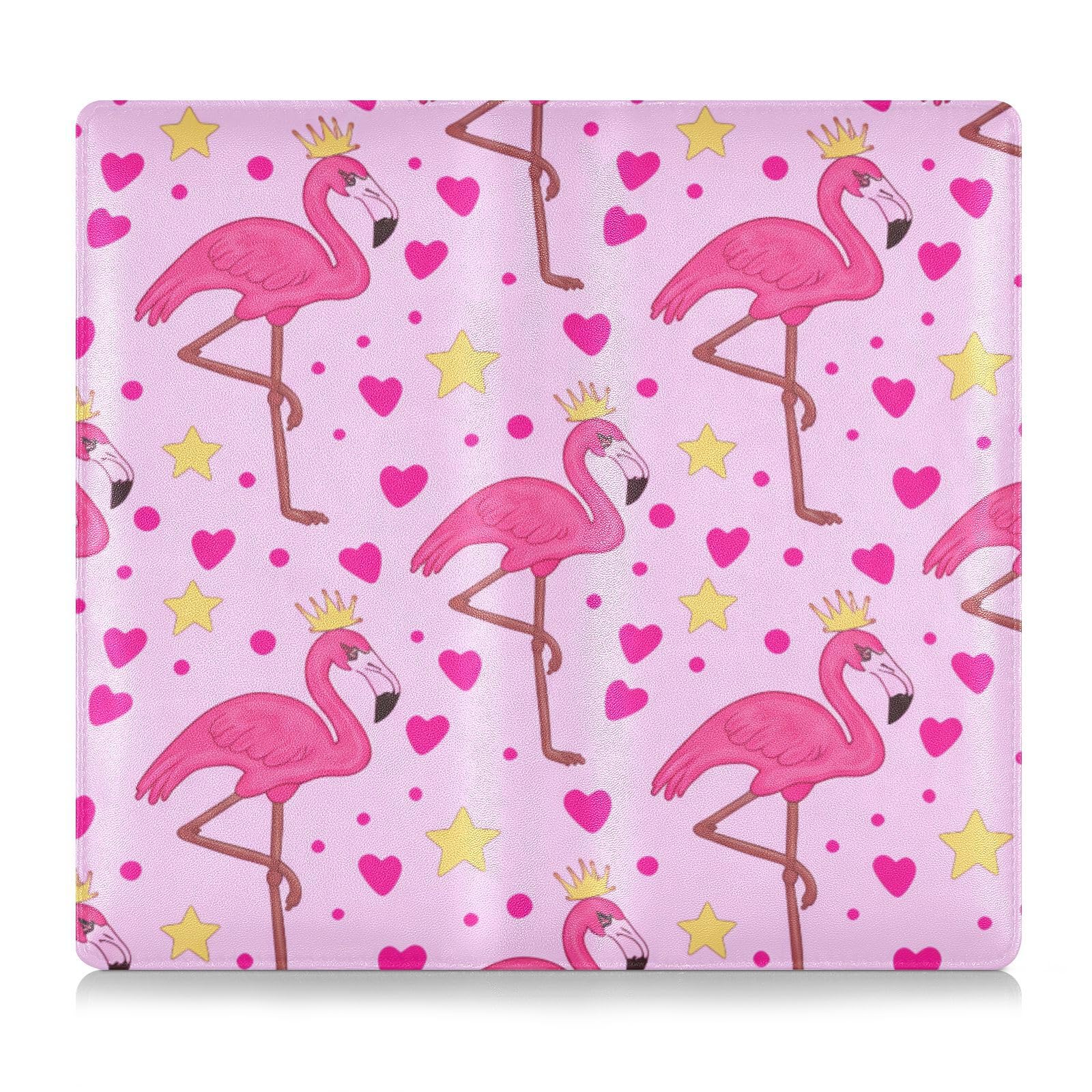 BURSTDDY Flamingos Leather Car Registration and Insurance Holder,Registration and Insurance Card Holder Glove Box Car Organizer Car Document Holder for Cards, Driver License