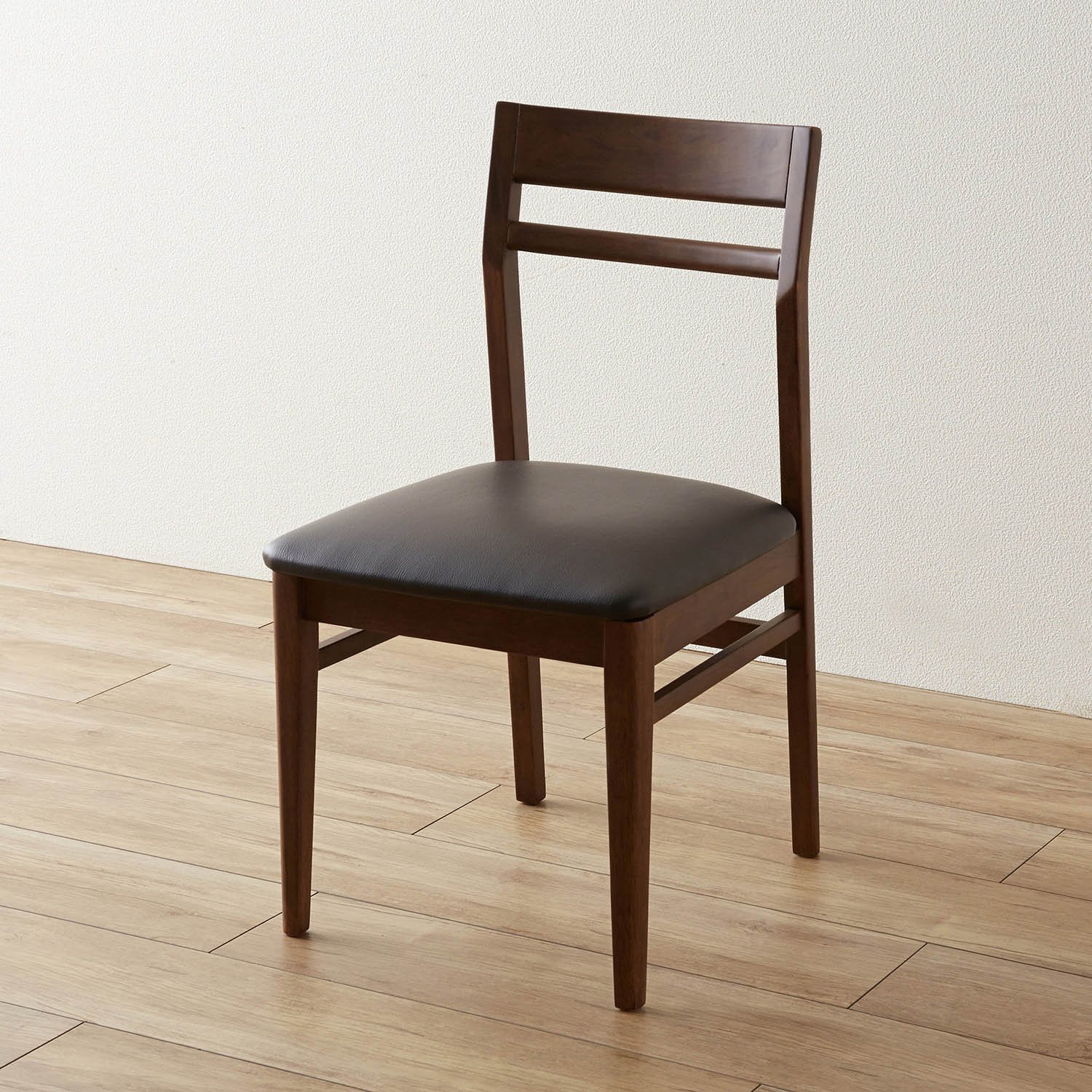 ベルメゾン　ダイニングチェア 合皮のシンプルダイニングチェア2脚セット（ダイニングチェア