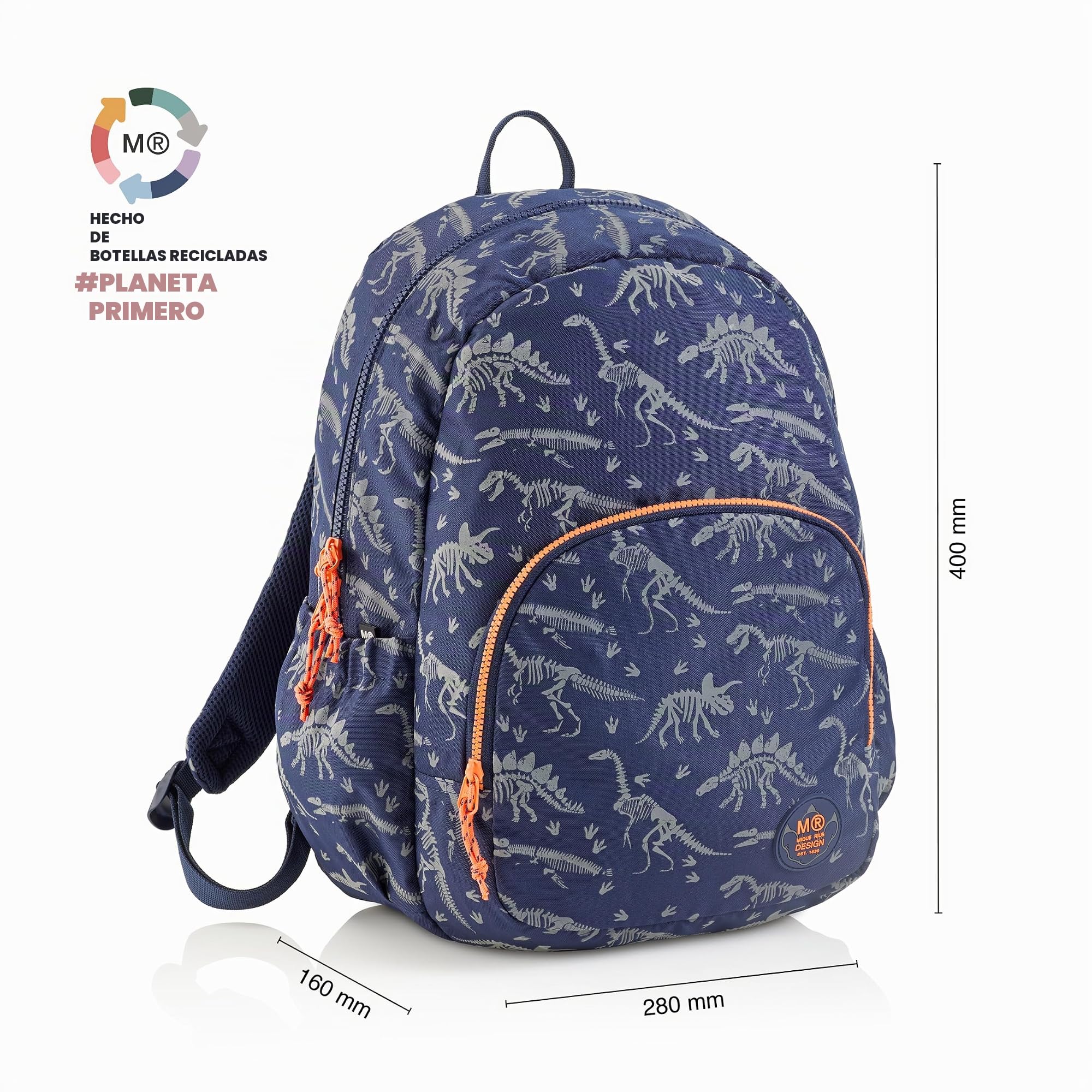 Miquelrius - Mochila Escolar 24 L Doble Compartimento, Dino