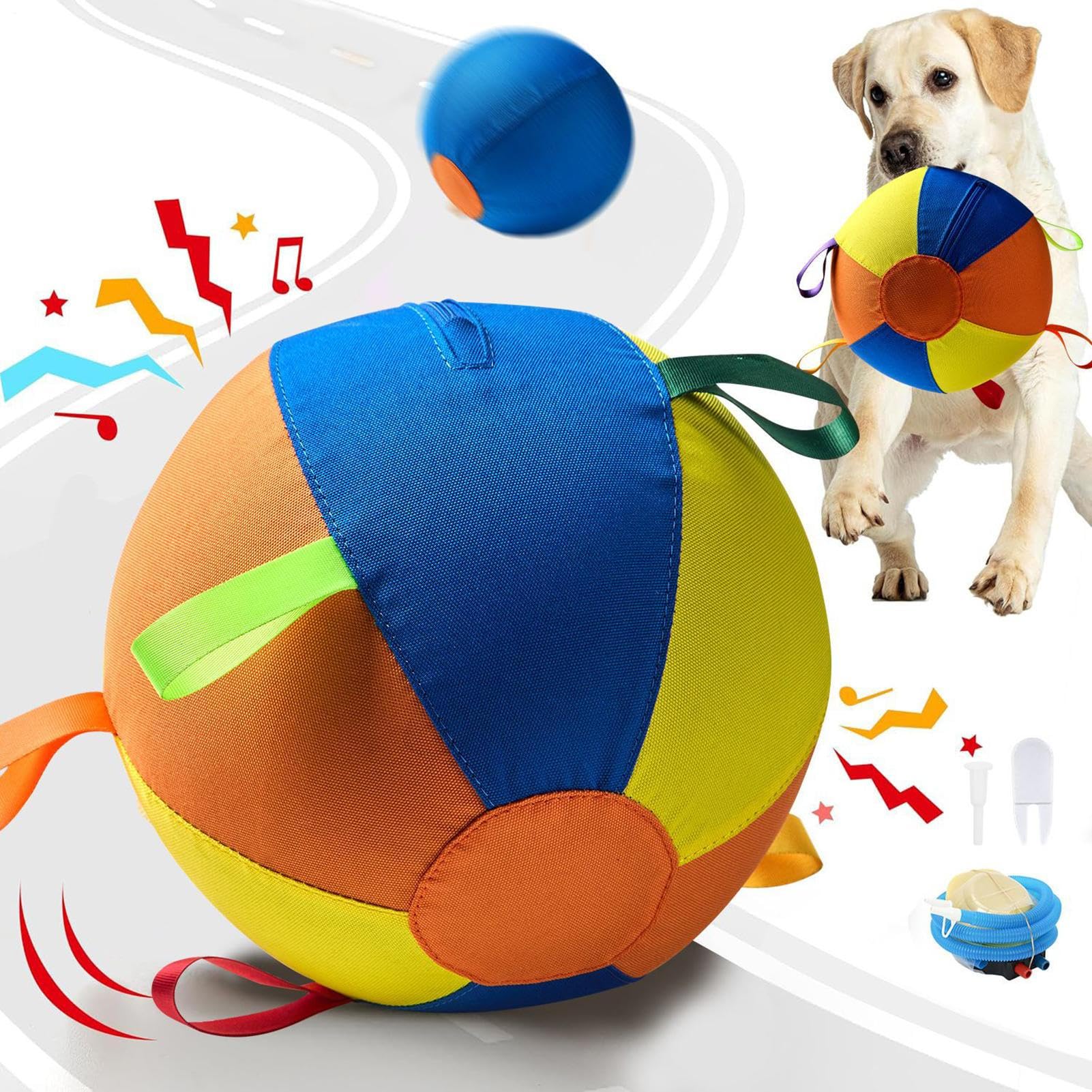 Balle jouet pour chien d'Exercice Portable et Sûr pour Animaux Mâcheurs | Jouet de Balle Interactif Chien et Chiot Exercices Portables Piscine Noël Anniversaire Chiot Mâcheurs