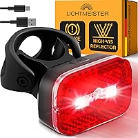 Vista 1 de LICHTMEISTER® Bike Tail Light with Reflector and Intelligent Brake Light Function – Rear Bike Light LED – Bicycle Tail Light