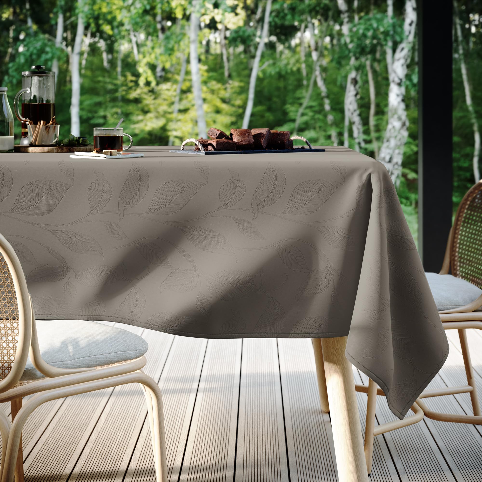 Nappe De Table Ronde à Motif Végétal "Melisandre" - Multicolore - D 180 Cm