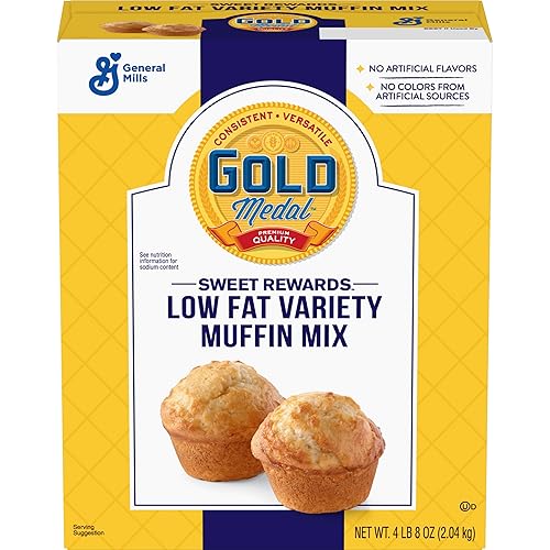 Gold Medal Sweet Rewards - Mezcla de muffins baja en grasa, caja de 4.5 libras (paquete de 6)