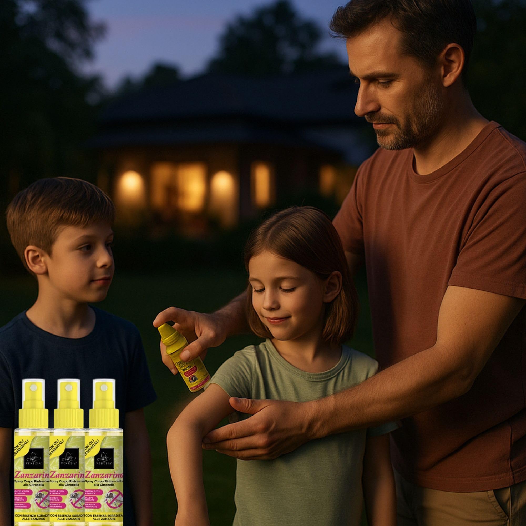 Lady Venezia - Repellente Zanzare - Spray Antizanzare - Anti Zanzare con Olio Essenziale di Citronella - Formato Famiglia - 90 ml - Scopri i Formati Convenienza Disponibili