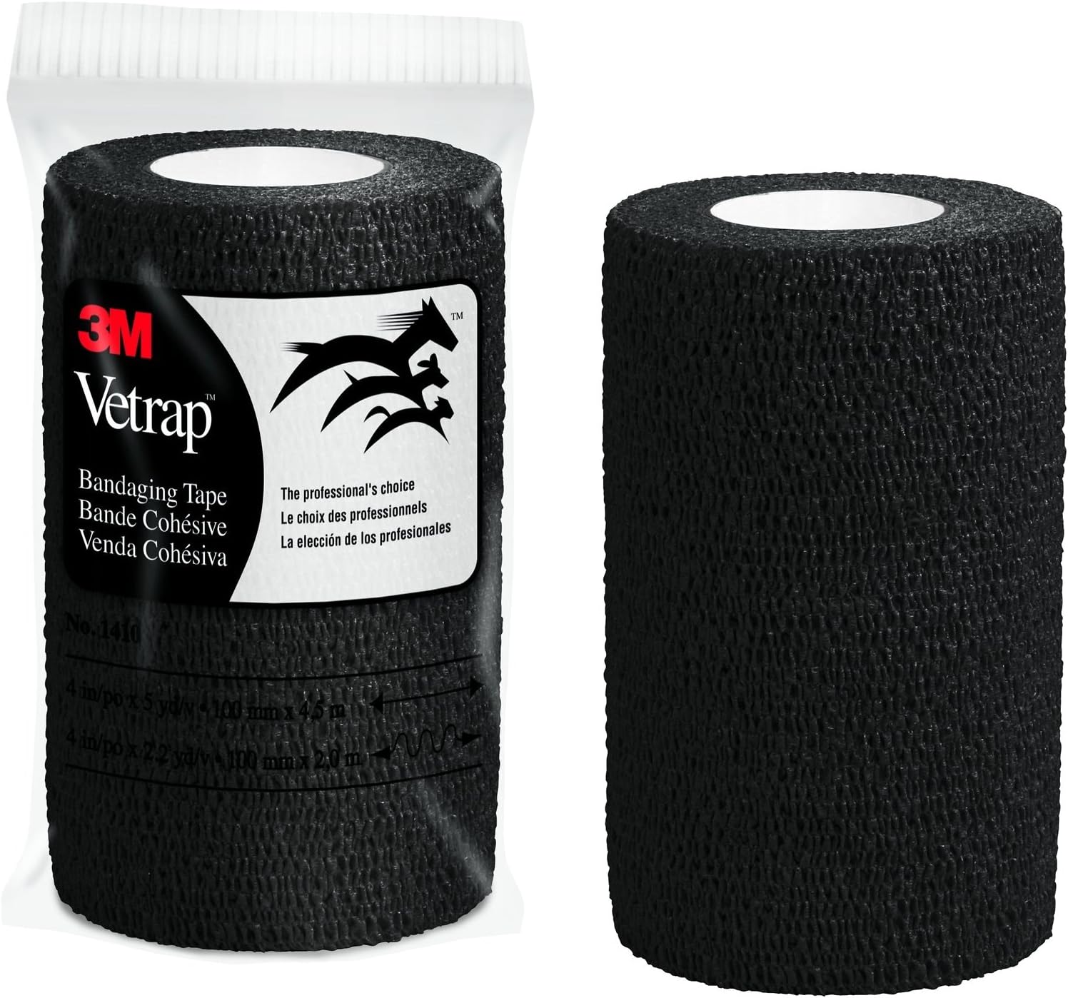 3M Vetrap - Individual Roll Black (Pack of 6)