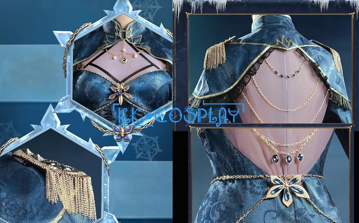 第五人格 祭司 氷の中の蝶 コスプレ衣装　難あり 第五人格 祭司 氷の中の蝶 コスプレ衣装 難あり 祭司(フィオナ・ジルマン)