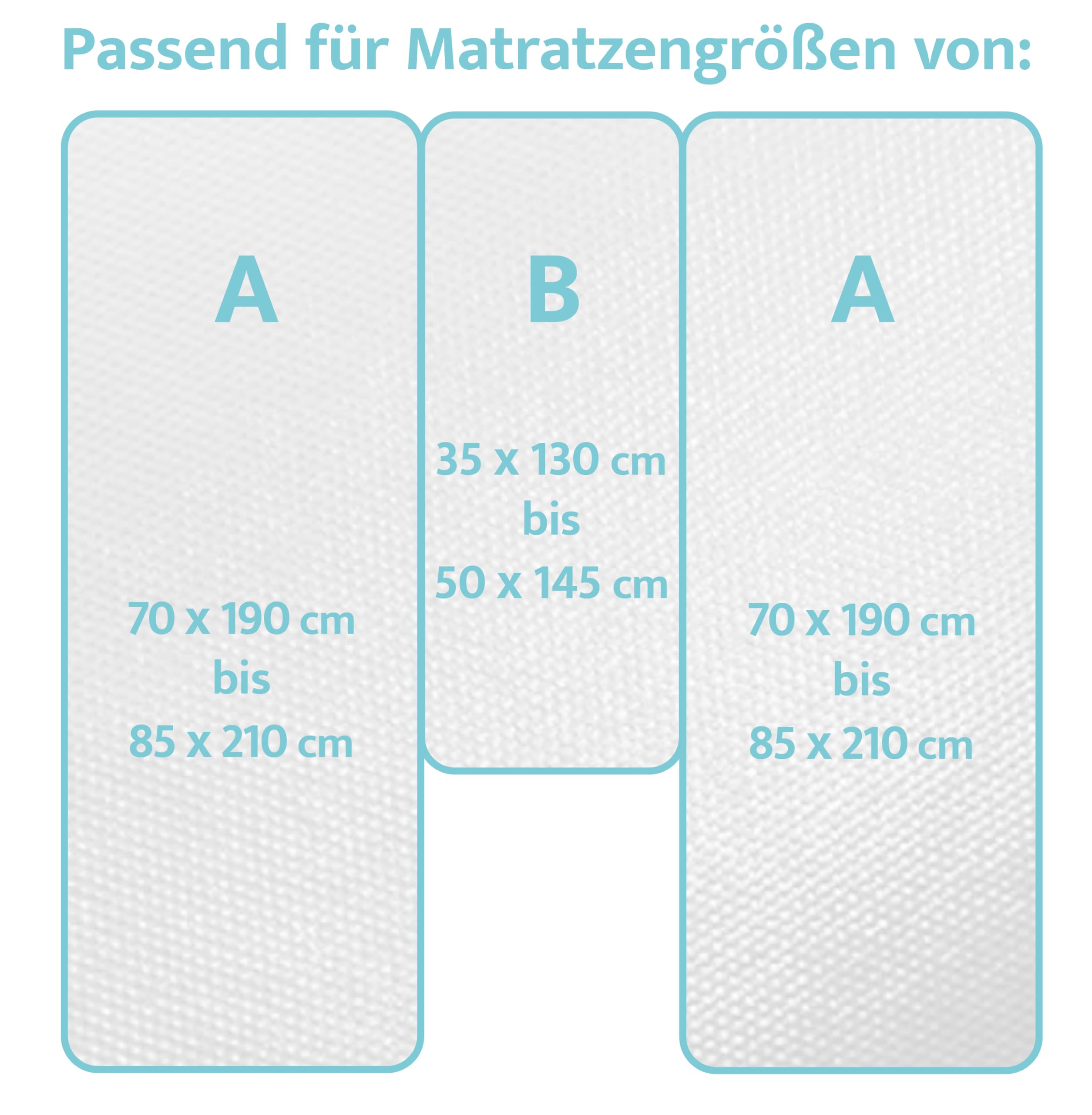 Wohnmobil Wohnwagen Heckbett Spannbetttuch-Set 3-teilig 2 Längsbetten + Mittelteil von Castejo (Glänzend)