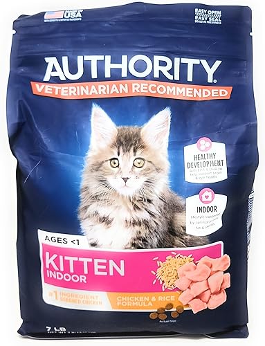 Miniatura 2 de Tesadorz Spatula and Authority Kitten - Comida seca para gatos de pollo y arroz para interiores, 7 libras