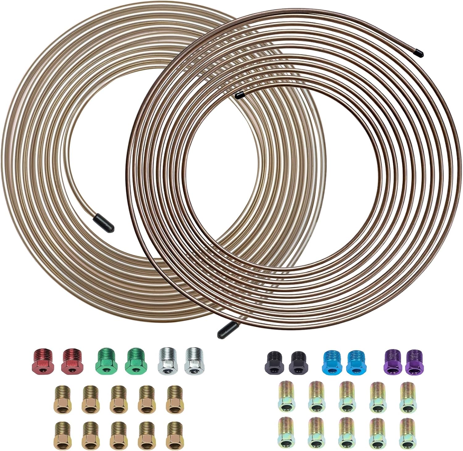 25 ft 3/16 and 1/4 CopperNickel Brake Line Kit Complete Replacement Brake or Fuel