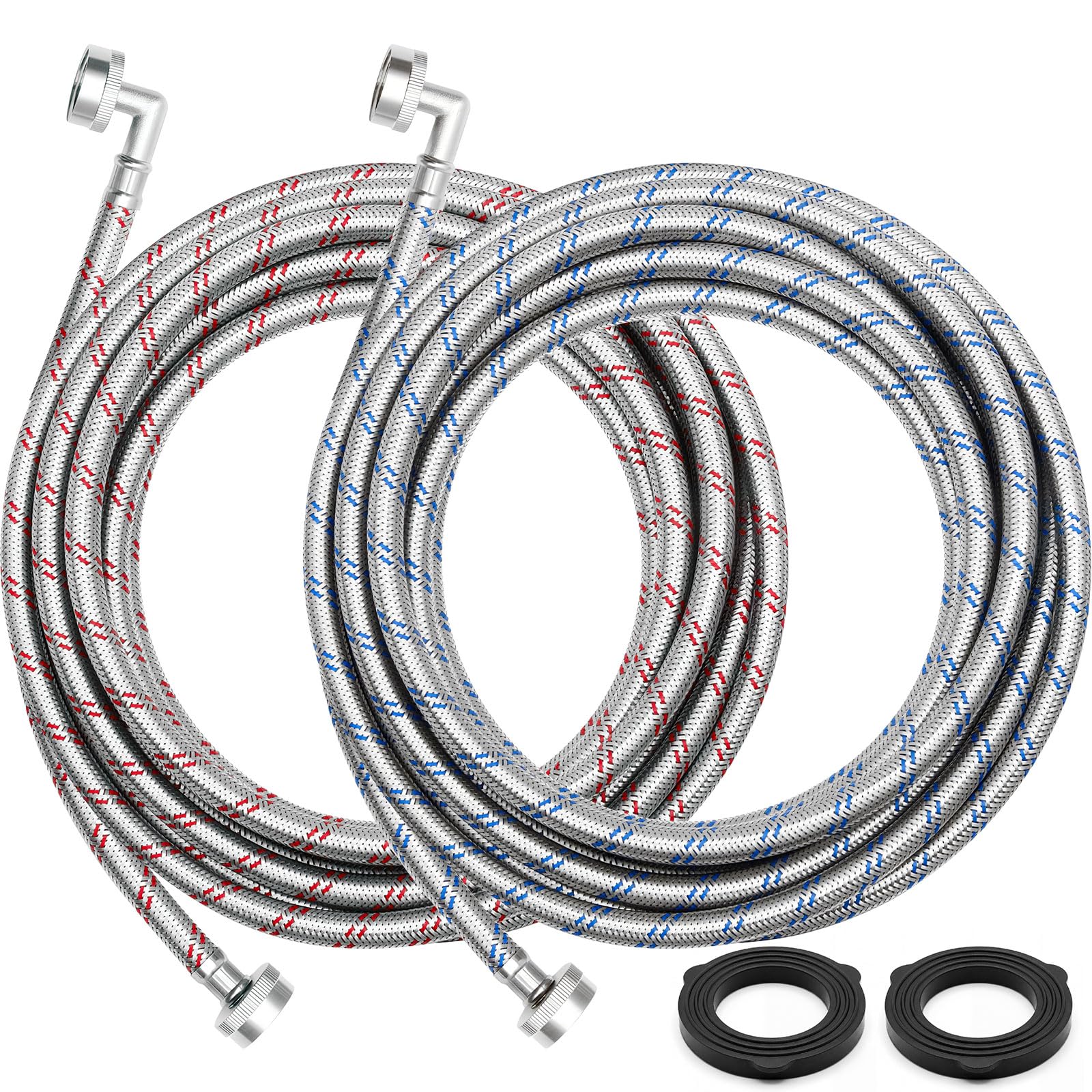 Photo 1 of Sosation 30ft Washing Machine Hoses with 90° Elbow