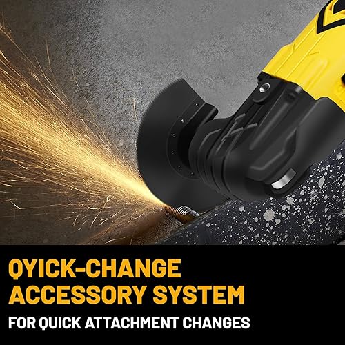 Miniatura 5 de Dreambetter Herramienta oscilante inalámbrica Motor sin escobillas de 6 velocidades con ángulo de oscilación de 3.2 y mango auxiliar para cortar