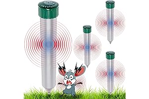 4 Pack Sonic Mole Chaser: Your Battery-Powered Solution to Repelling Burrowing Pests