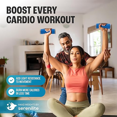 Miniatura 4 de Serenilite Pesas de Mano para Mujeres y Hombres Mancuernas Suave Juego de Pesas de Mano para Caminar - Mancuernas de Neopreno Cómodas y Seguras con