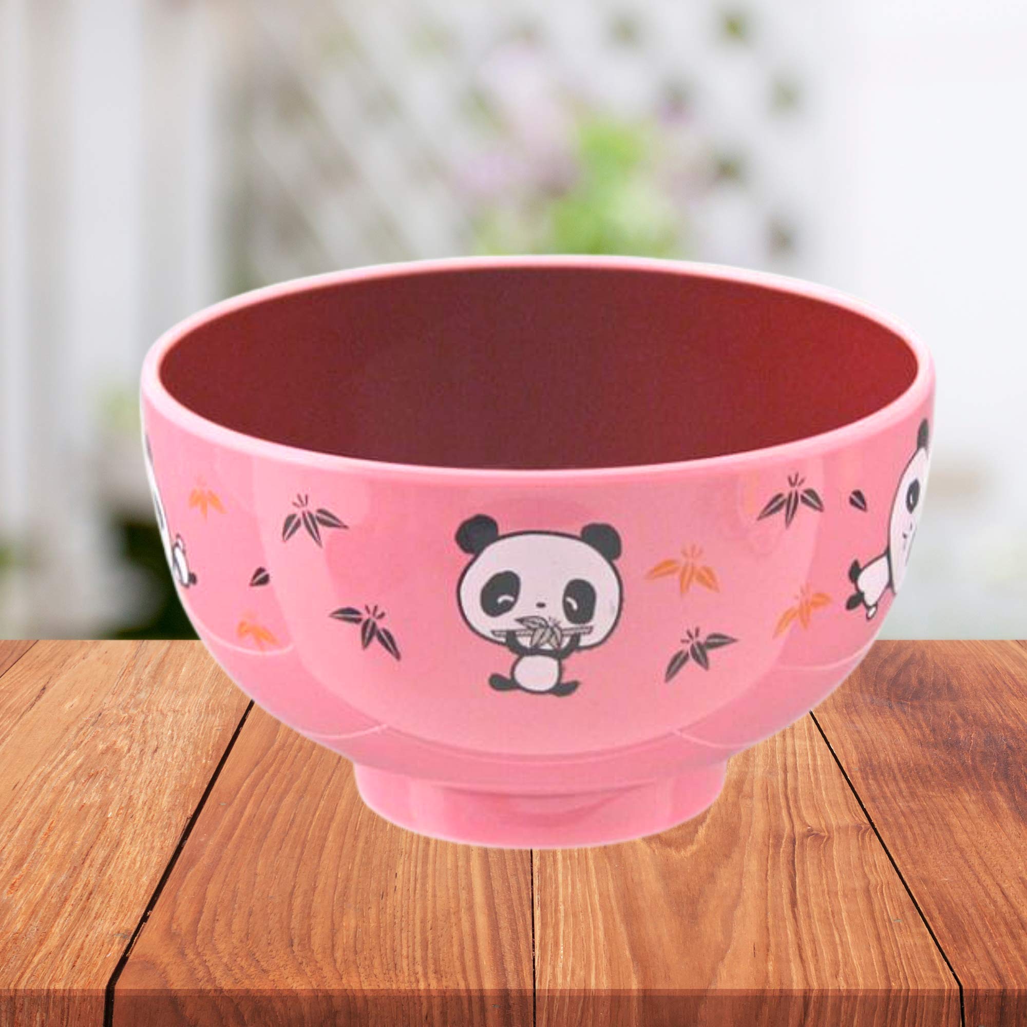 Amazon.com: Needzo Pink Plastic Panda Noodle Bowl Set, Japanese