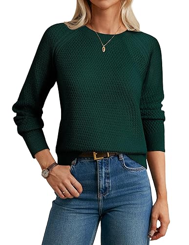 GRACE KARIN Women's Fall Knit Sweater Top, Long Sleeve Merino