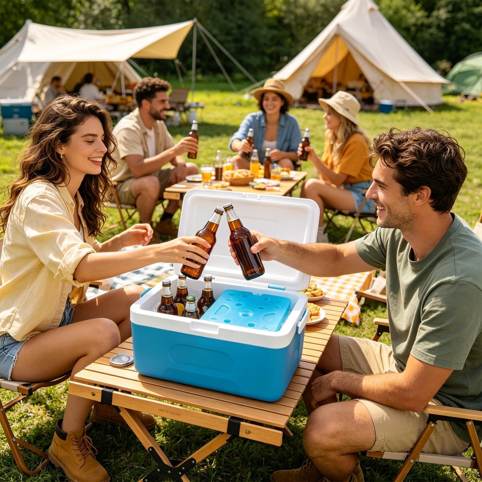 lodu do chłodziarki 1500ml Duże przenośne wielokrotnego użytku o długiej | Pakunki Lodu do Zamrażarki Na pikniki, lunchboxy, wycieczki, podróże i
