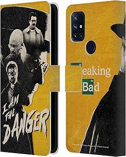 Head Case Designs Oficjalnie Licencjonowany Breaking Bad Heisenberg Jestem Niebezpieczenstwem Ikoniczny Skórzany Portfel Etui Kompatybilny z OnePlus Nord N10 5G