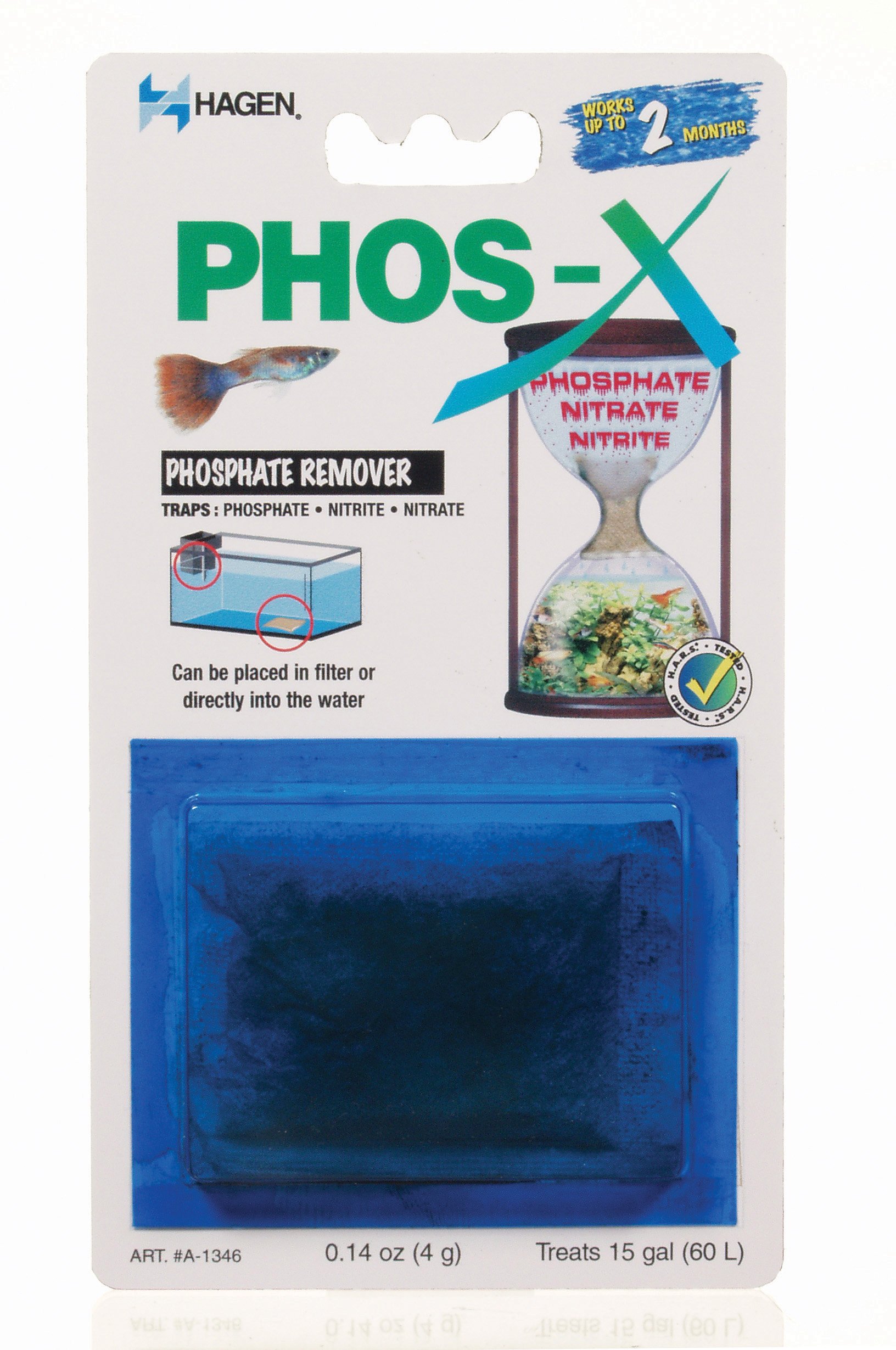 Fluval Green-X Phosphate Remover, 4 G Sachet - treats 60 L