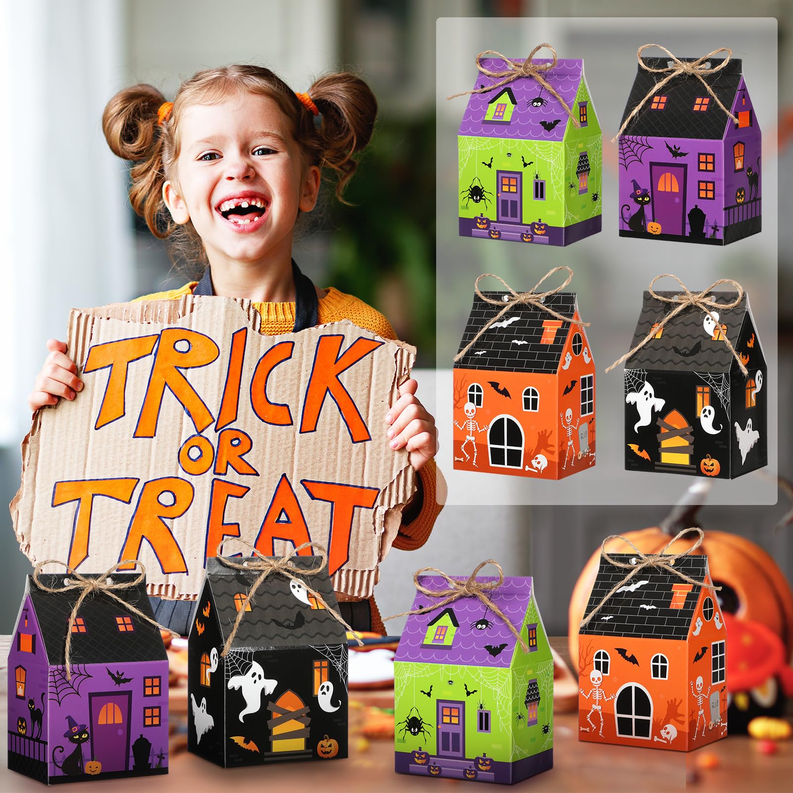 Amazon.com: Zhanmai 48 Pcs Halloween Candy Treat Boxes Castle