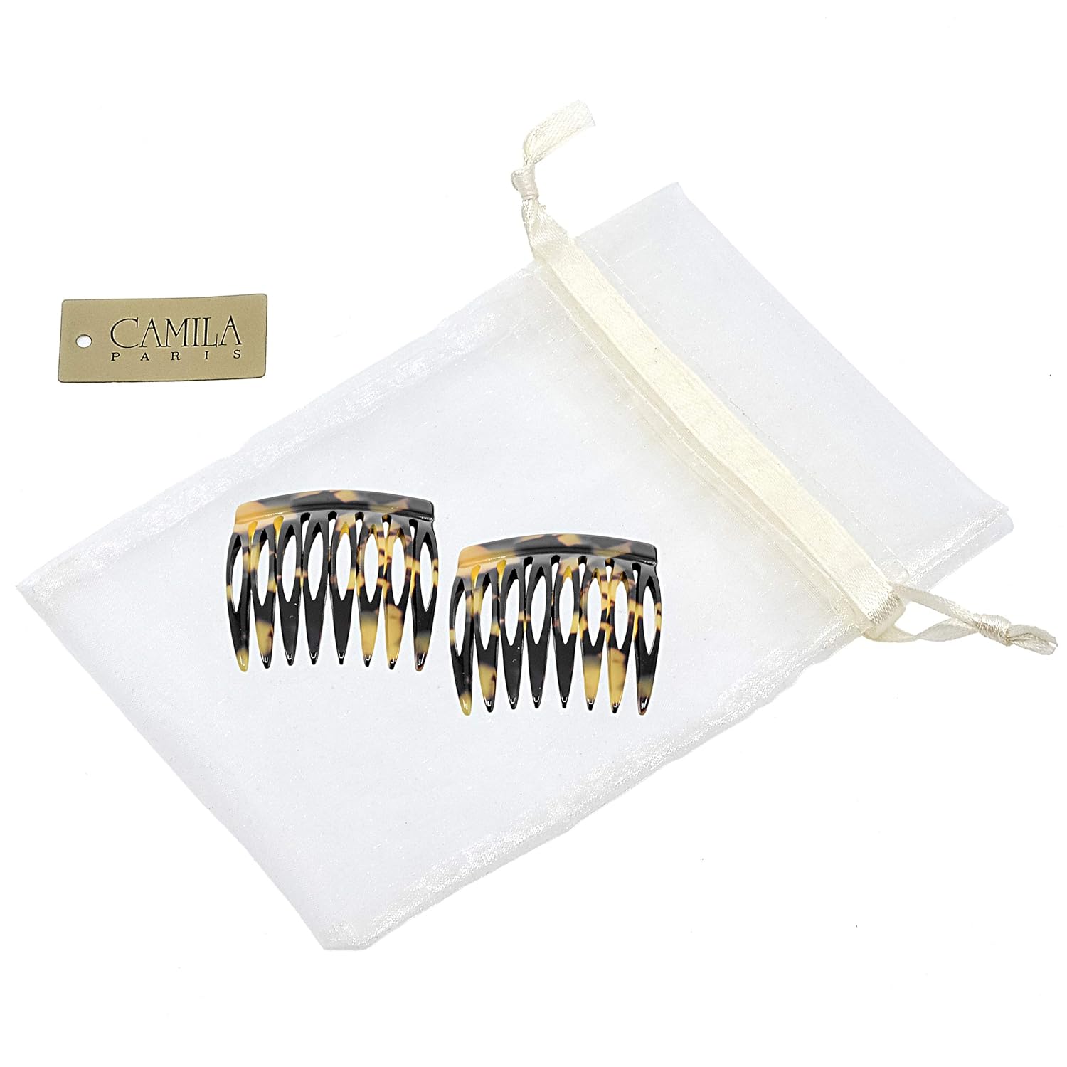 Camila Paris CP2008/2 French Hair Side Comb Handmade Small Tokyo French Twist Hair Combs Decorative, Strong Hold Hair Clips for Women Bun Chignon Up-Do Styling Girls Hair Accessories, Made in France - Image 6