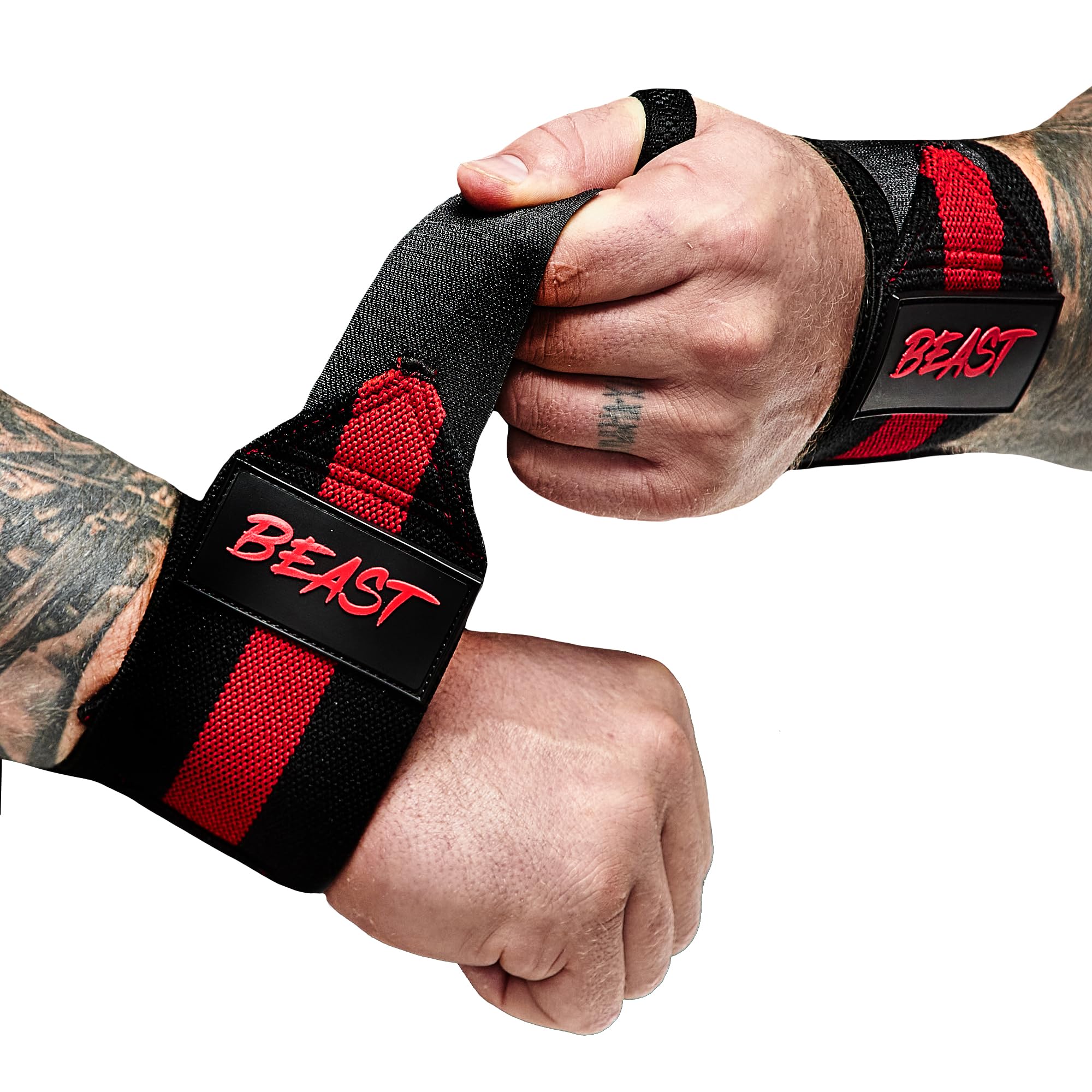 Alpha Designs | 'BEAST' Lifting Wrist Straps | Weightlifting Gym Support Wraps