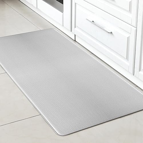 Tapete de cocina, tapetes de cocina, acolchados antifatiga, juego de alfombras de cocina antideslizantes impermeables de 0.4 pulgadas de grosor,