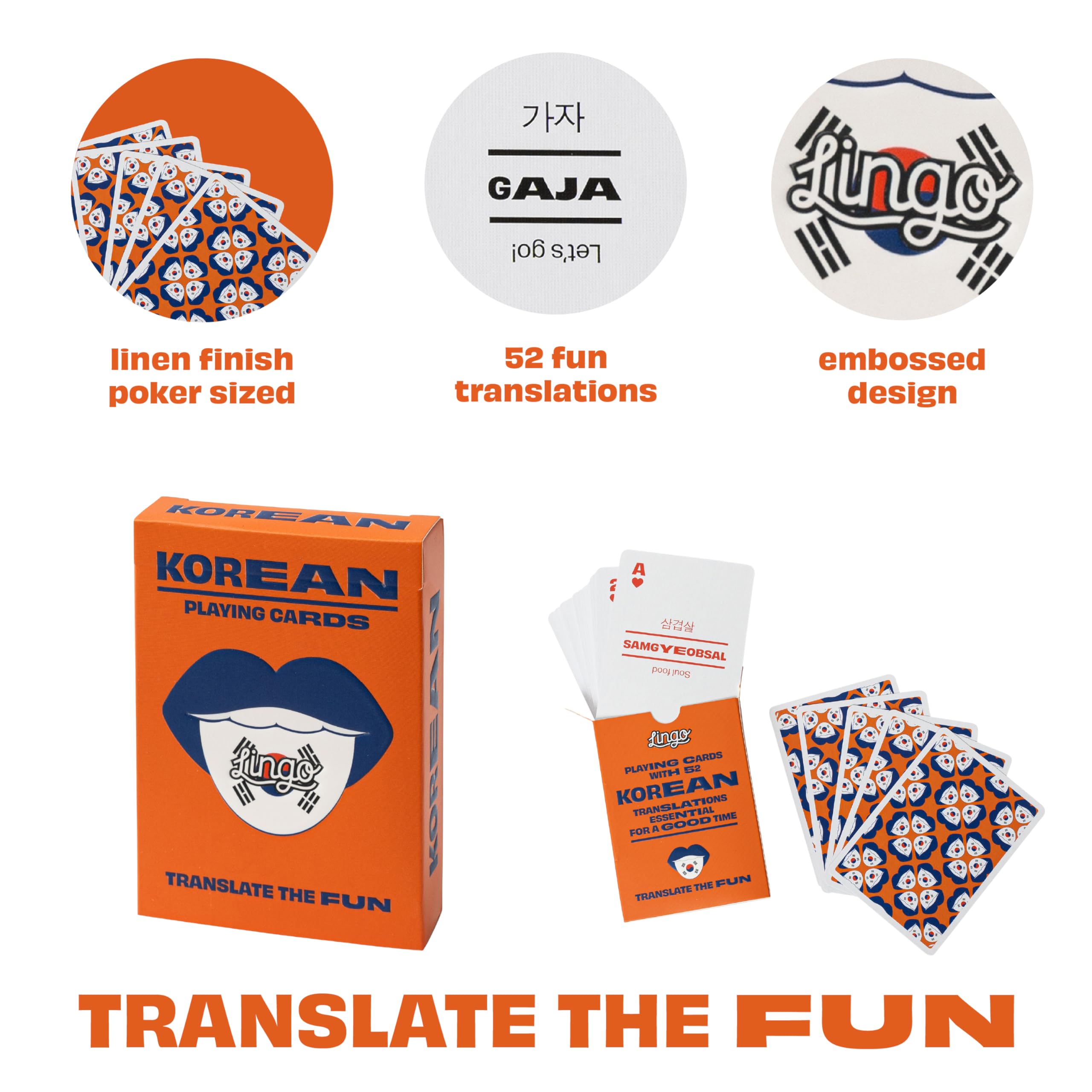 Korean Lingo Playing Cards | Travel Flashcards | Learn Korean Vocabulary in A Fun & Easy Way | 52 Essential Translations - Image 5