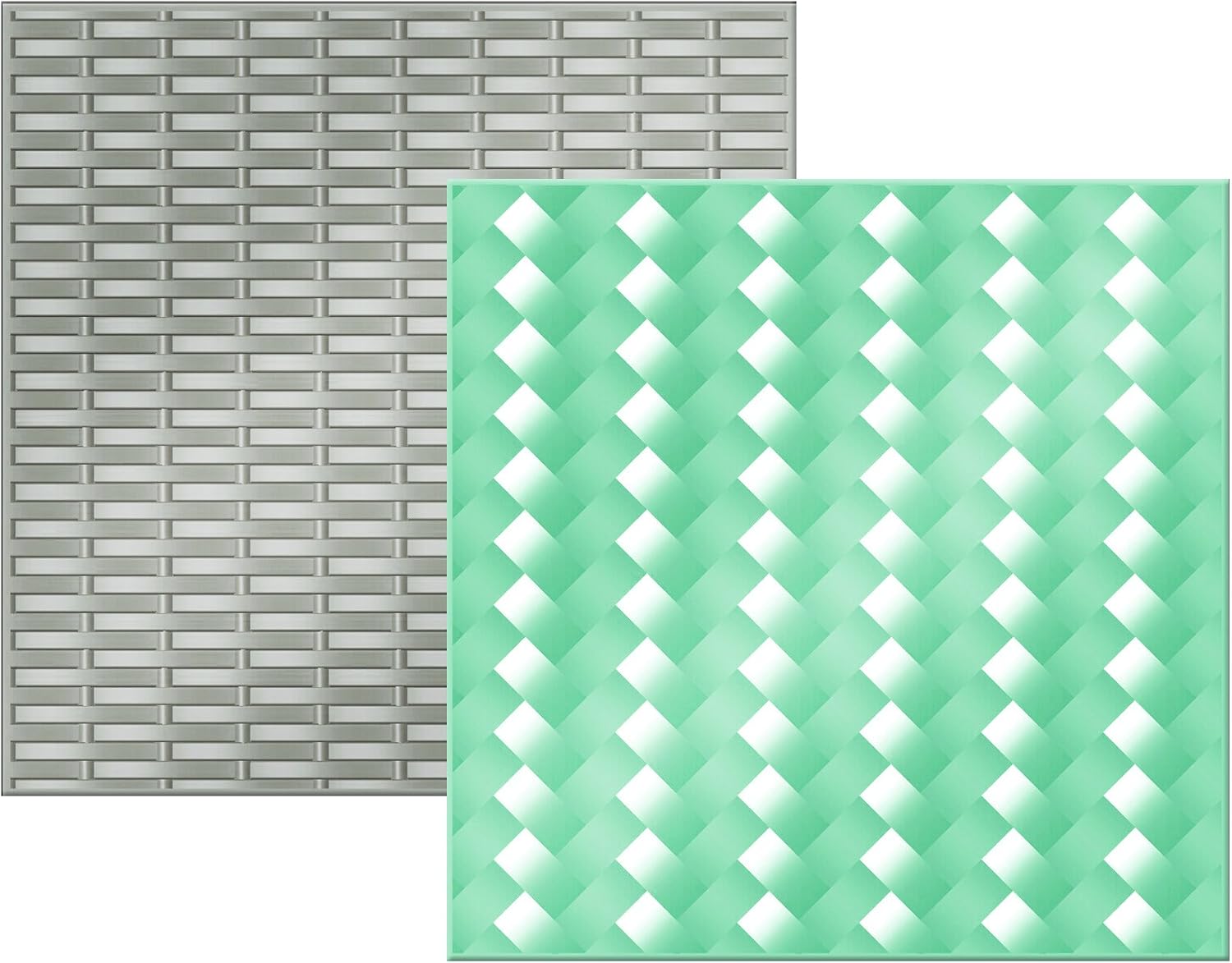 American Crafts Next Level Woven Embossing Folder 2-Pack by We R Memory Keepers | Includes Two 6 x 6-inch Embossing folders in Different Woven Patterns