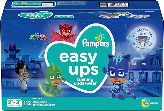Pampers Easy Ups Training Pants Boys and Girls, 2T-3T (Size 4), 112 Count, Giant Pack