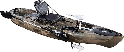 Miniatura 10 de BKC PK11 - Kayak de pesca solo para sentarse en la parte superior con motor de arrastre