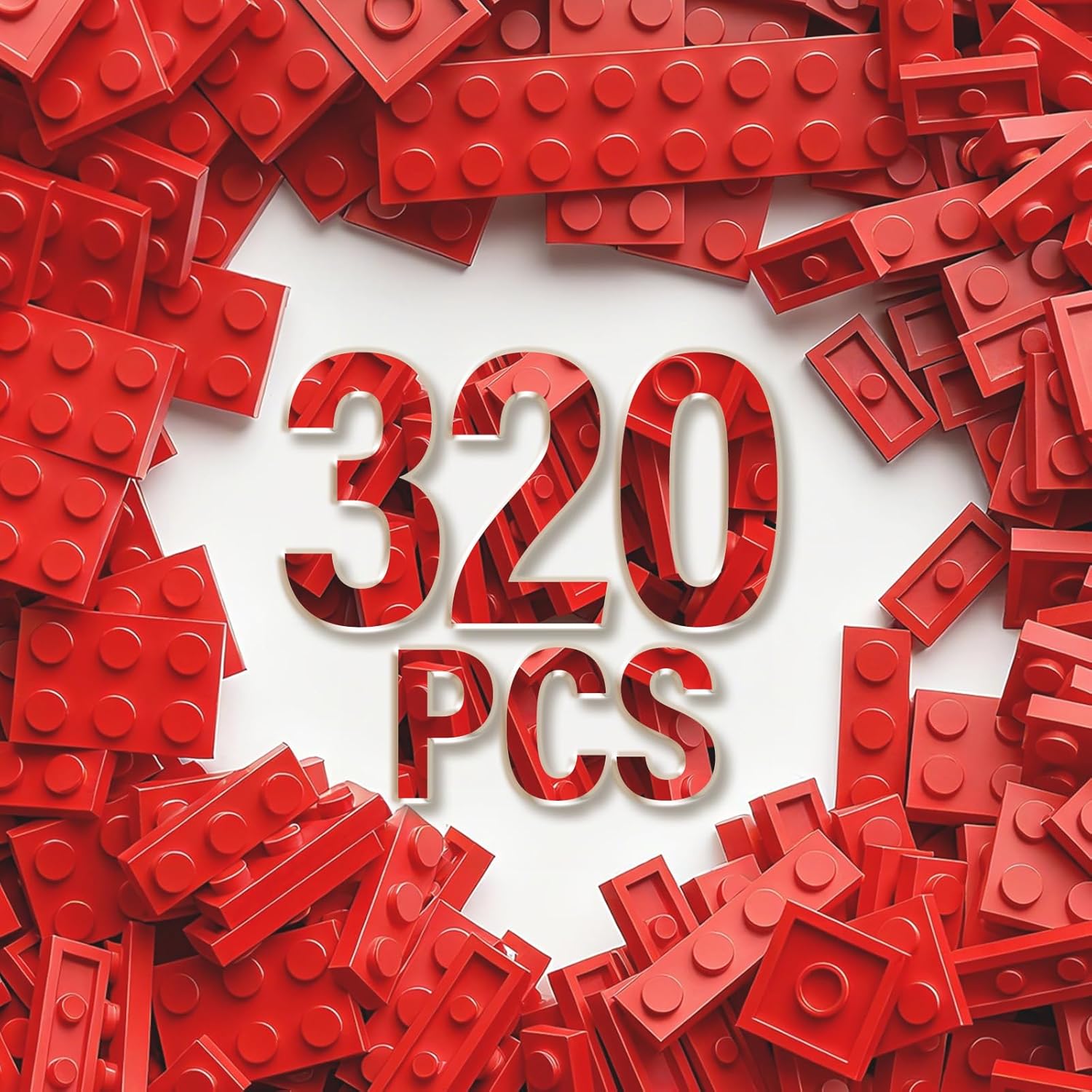 320 Piece Building Plate Bulk, 8 Sizes of Mixed Classic Plate Parts, Compatible with Lego and Other Brands, Suitable for Boys and Girls Aged 6+ (Green)