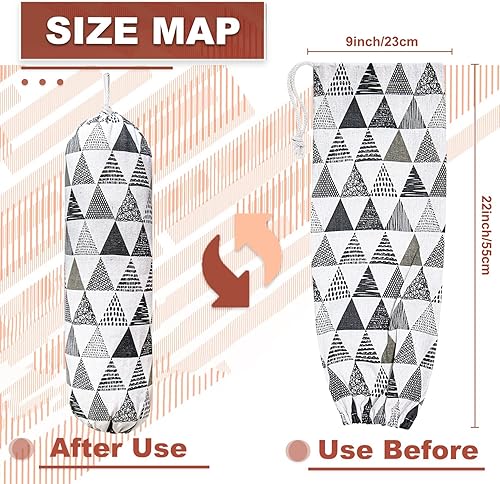 Miniatura 9 de Organizador de bolsas de plástico para colgar en la pared, organizador de bolsas de compras lavables, dispensador de almacenamiento para viajes de