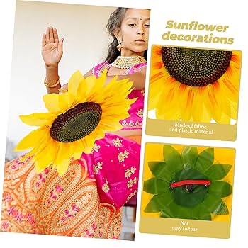Amazon.co.jp: WOFASHPURET ひまわりの頭飾り 人工のひまわり