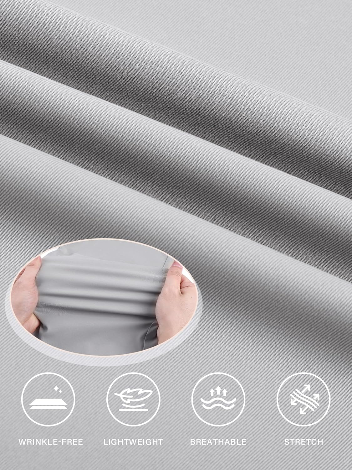 Comdecevis Mens Classic Fit Stretch Golf Pants - 30" 32" 34" Inseam Quick Dry Lightweight Dress Work Casual Trousers - Image 5