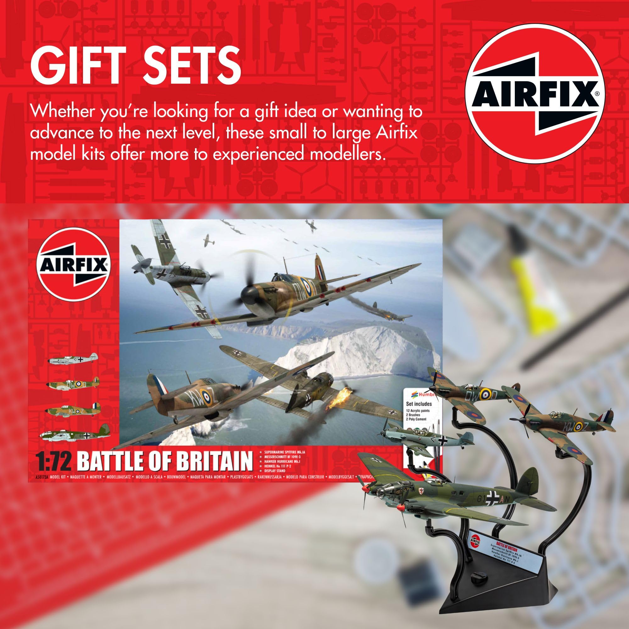 Airfix - 1/72 Battle of Britain Gift Box - Plastic Model - Scale 1