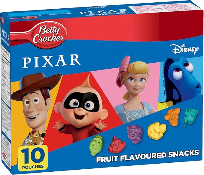 Betty Crocker Gluten Free Pixar Fruit Snacks, 10 Pouches, 226 Gram