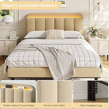 Amazon.com - ONBRILL Adjustable Headboard for Full/Queen