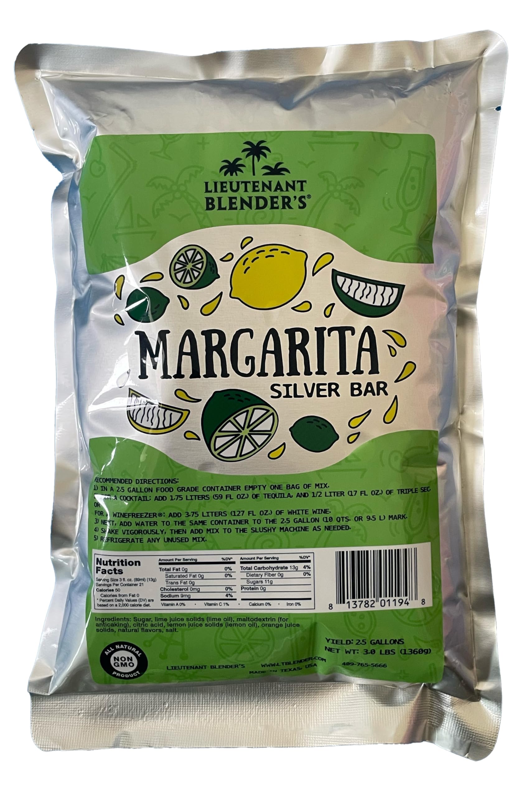 Amazon.com : Lt. Blender's Silver Bar Margarita Cocktail Mix ...