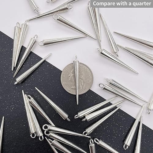 Miniatura 9 de Dijes góticos chapados en plata con huesos 3D Rock antiguo colgante de aleación para hacer joyas, manualidades, pulsera, collar, aretes