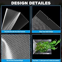 Vista 2 de CANLENPK - Bolsas de sellado al vacío de 3.5 x 4.7 pulgadas, bolsa selladora al vacío de alimentos pequeños, sellado de comida, aperitivos, frutas