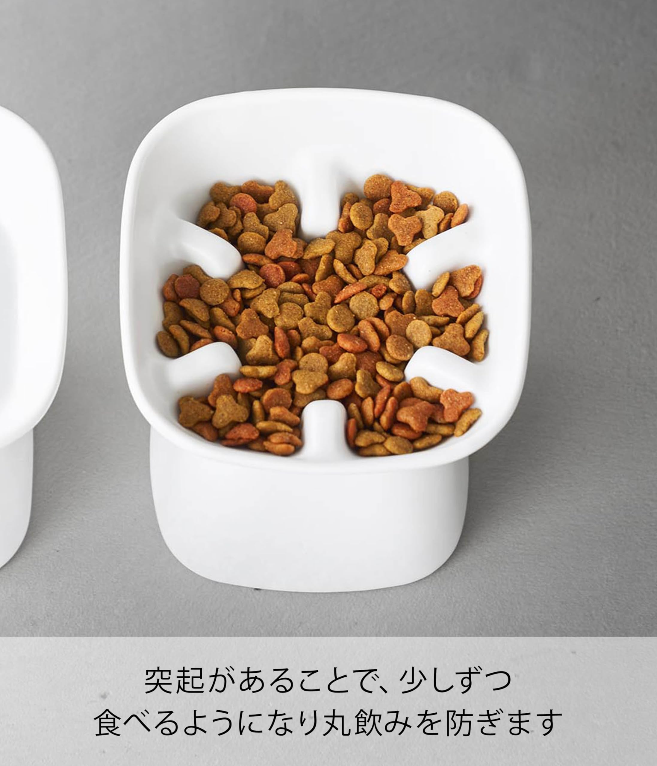 Amazon.co.jp: 山崎実業(Yamazaki) 早食い防止 陶器 ペットフード