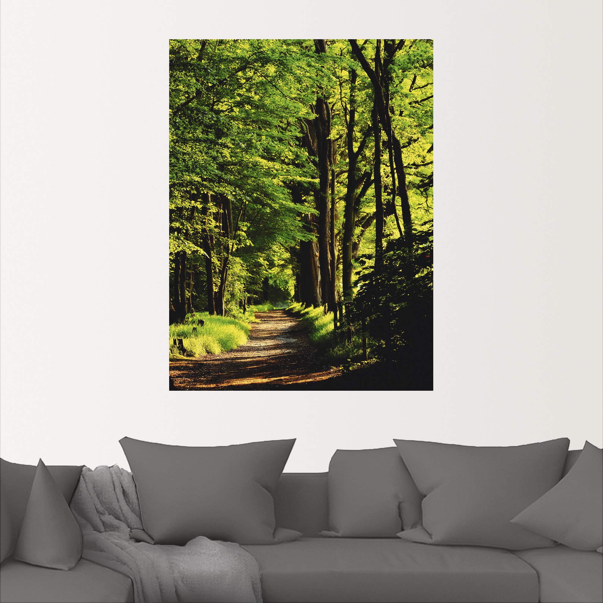 ARTland Wandtattoo Waldlandschaft 60x80cm - Selbstklebend Made In Germany