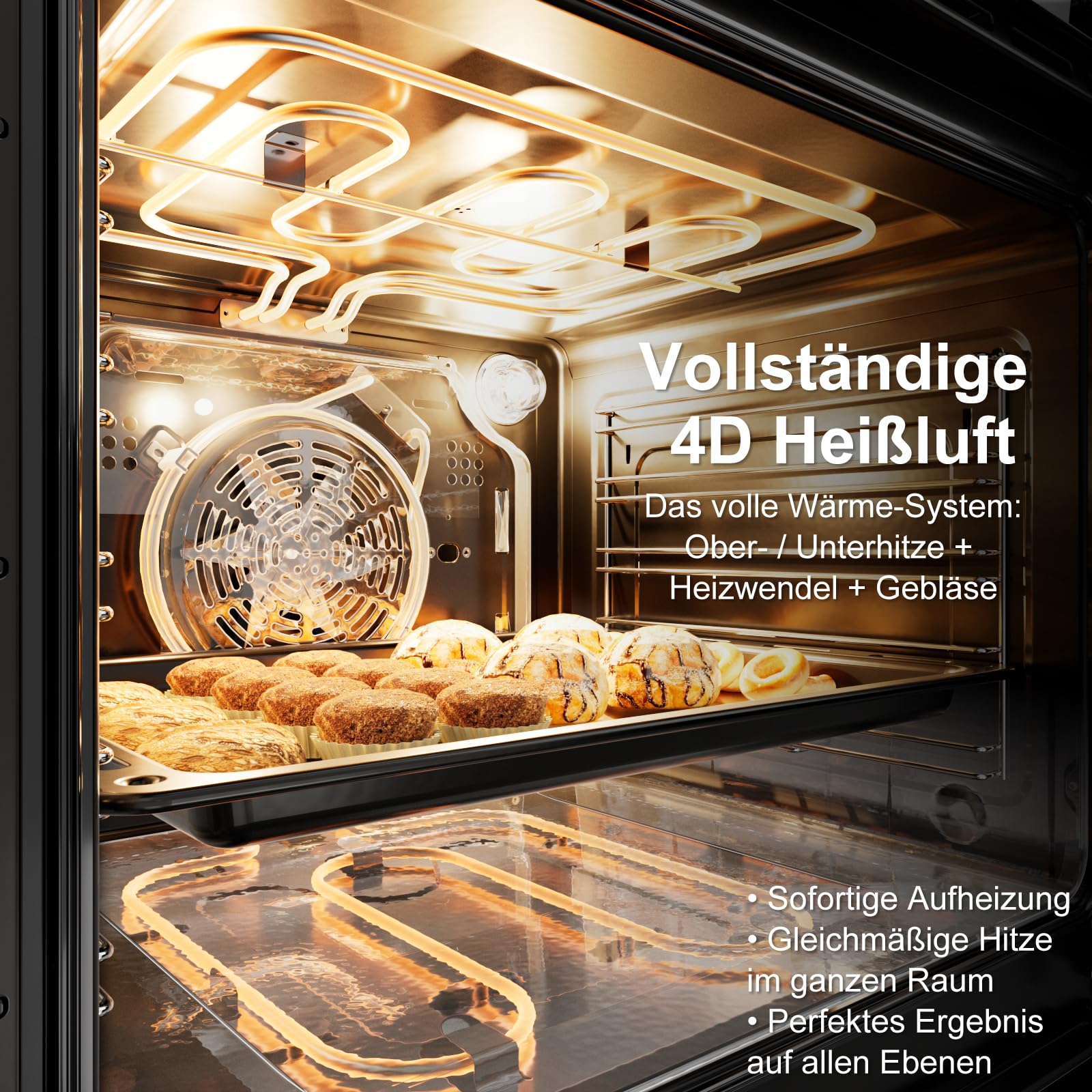 Einbaubackofen und Glaskeramikkochfeld Set
