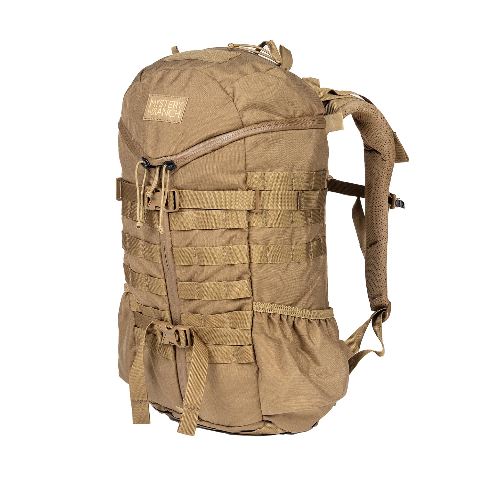 Mystery Ranch 2 Day Backpack – Modern Utility Bag with Exterior Webbing, Removable Waist Belt & Laptop Sleeve – Coyote, L/XL