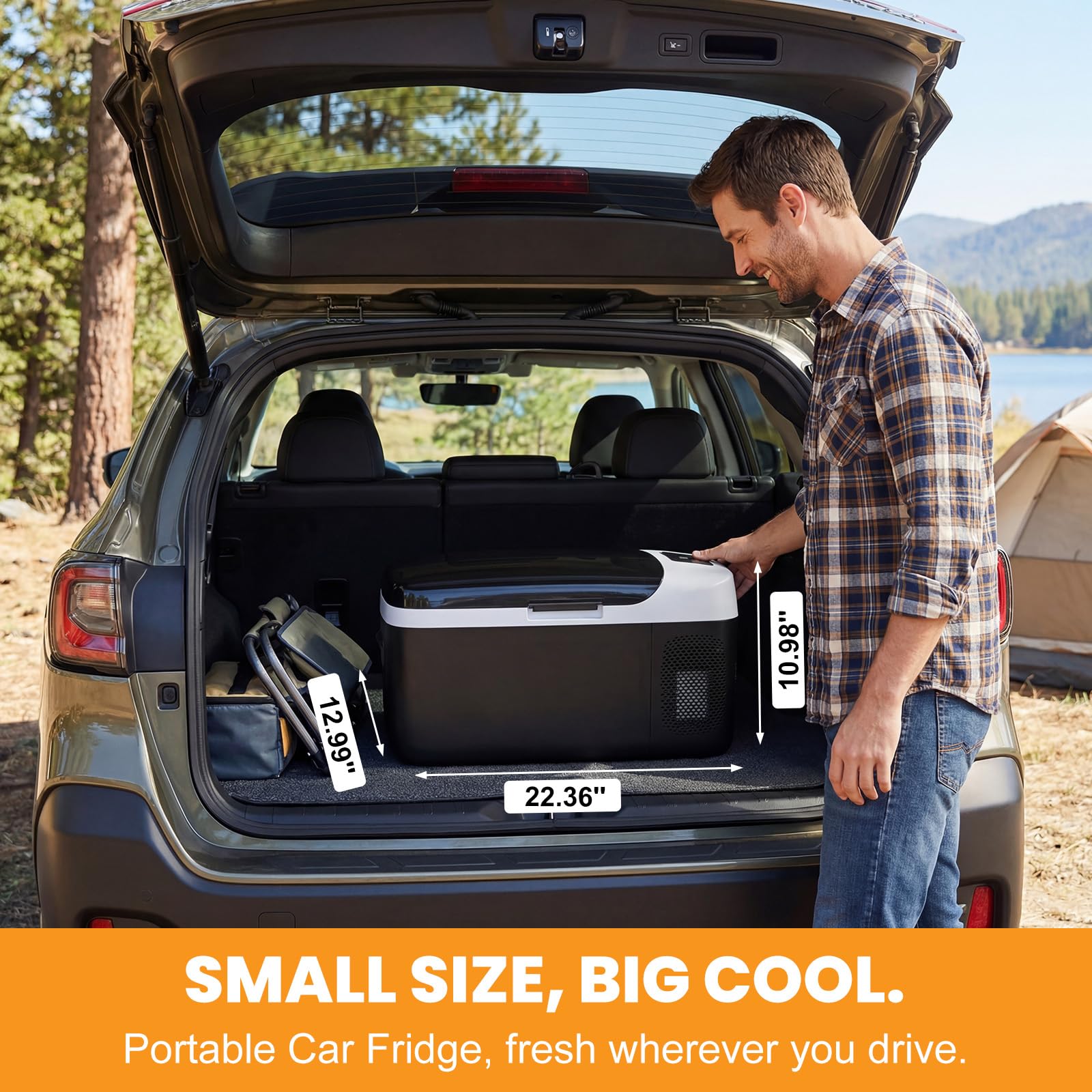 Amazon.com: NEWBULIG 12 Volt Car Refrigerator, 17QT Single-Zone