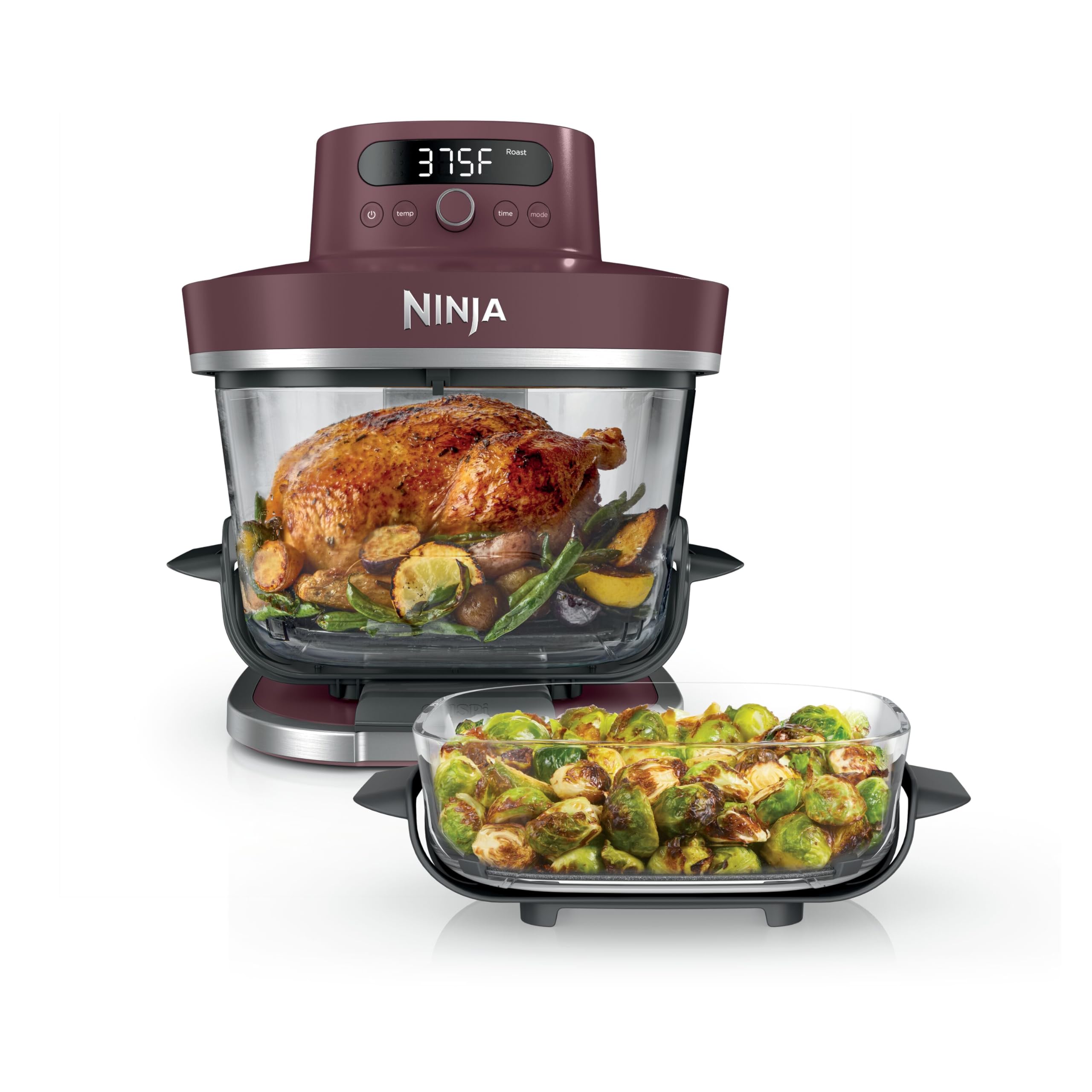 Photo 1 of Ninja Crispi Pro 6-in-1 Glass Air Fryer | 450°F, Nontoxic, 6qt & 2.5qt Containers & Lids | Microwave, Freezer, Dishwasher Safe | Max Crisp, Air Fry, Bake, Roast, Recrisp, Dehydrate | Cherry, AS101RD1