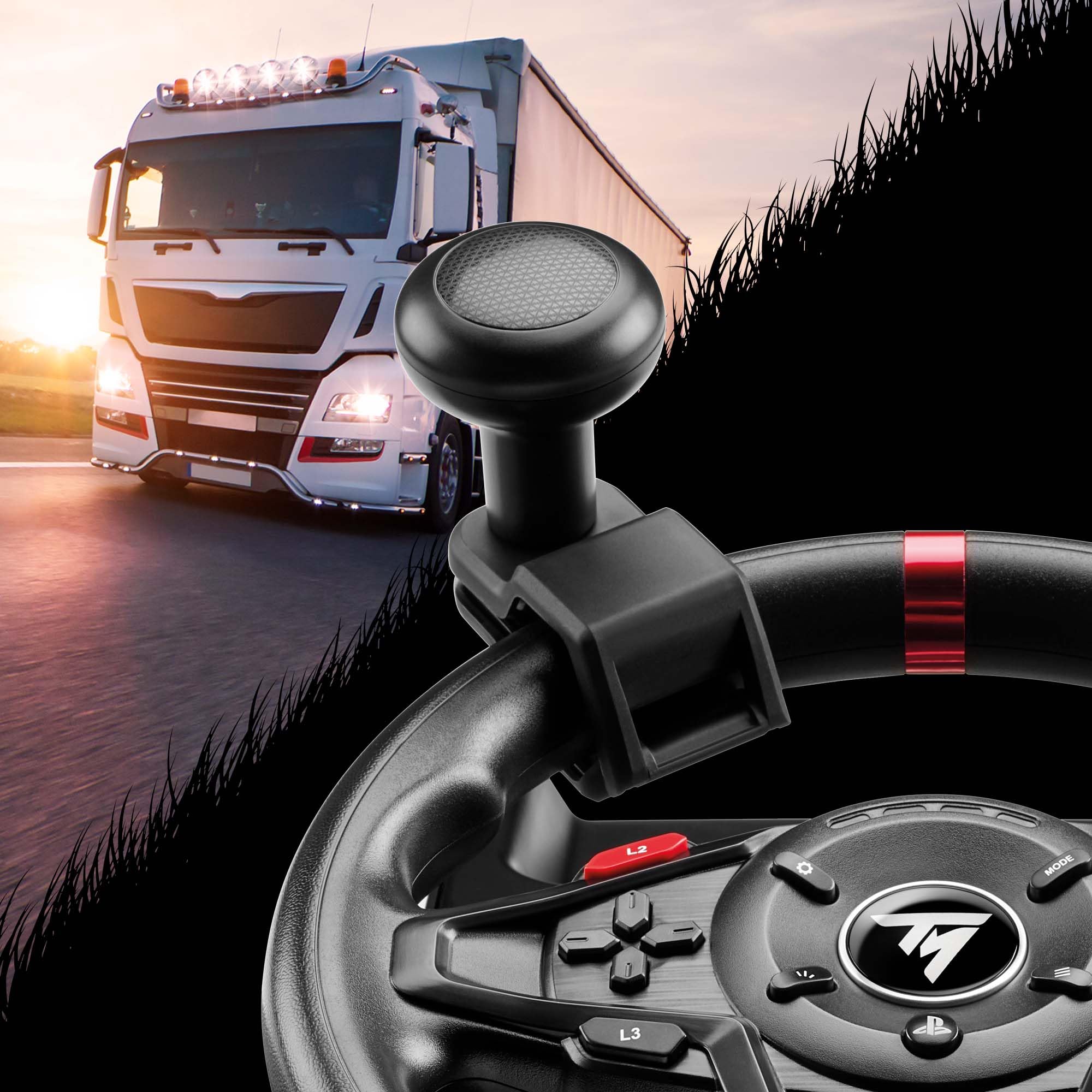 Thrustmaster T128 SimTask Pack - Zestaw Kierownicy Farm/Trucking - PS5 i PC | Kierownica Force Feedback, pedały T2PM, uchwyt Steering Kit w pełni metalowy, regulowana pozycja, obrót 900°