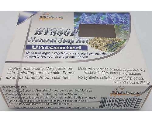 Miniatura 5 de Cleanse Me with Hyssop and I Shall Be Clean Hyssop Barra de jabón natural -1 barra de jabón (sin perfume)