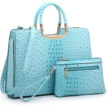 Womens Handbag Top Handle Shoulder Bag Tote Satchel Purse Work Bag with Matching Wallet