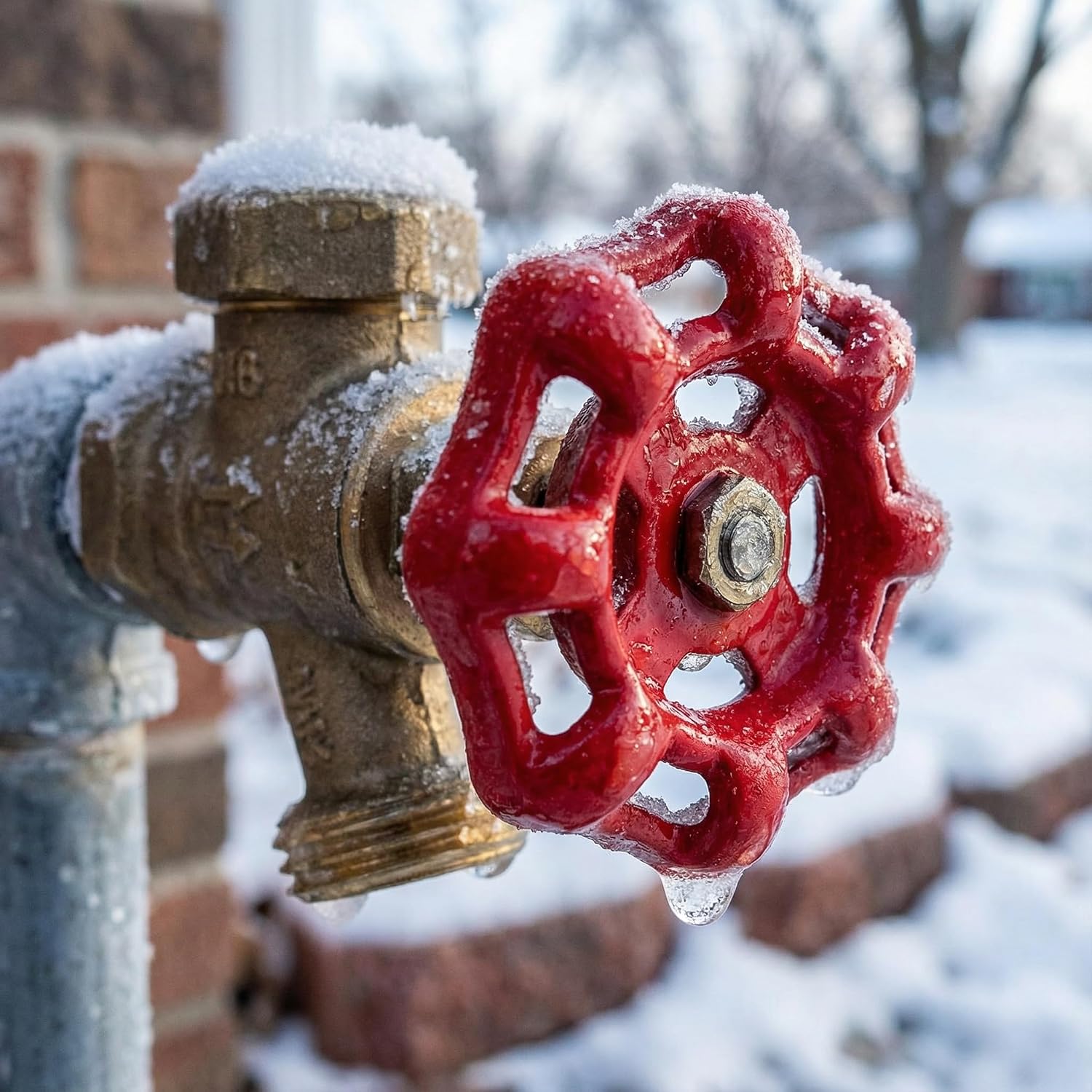 Angoily 36 Pcs Cast Iron Outdoor Faucet Handle Replacement for Spigot Hose Bib Gate Valve - Red Round Wheel Handwheel for Square Hole Water Shut Off Repair